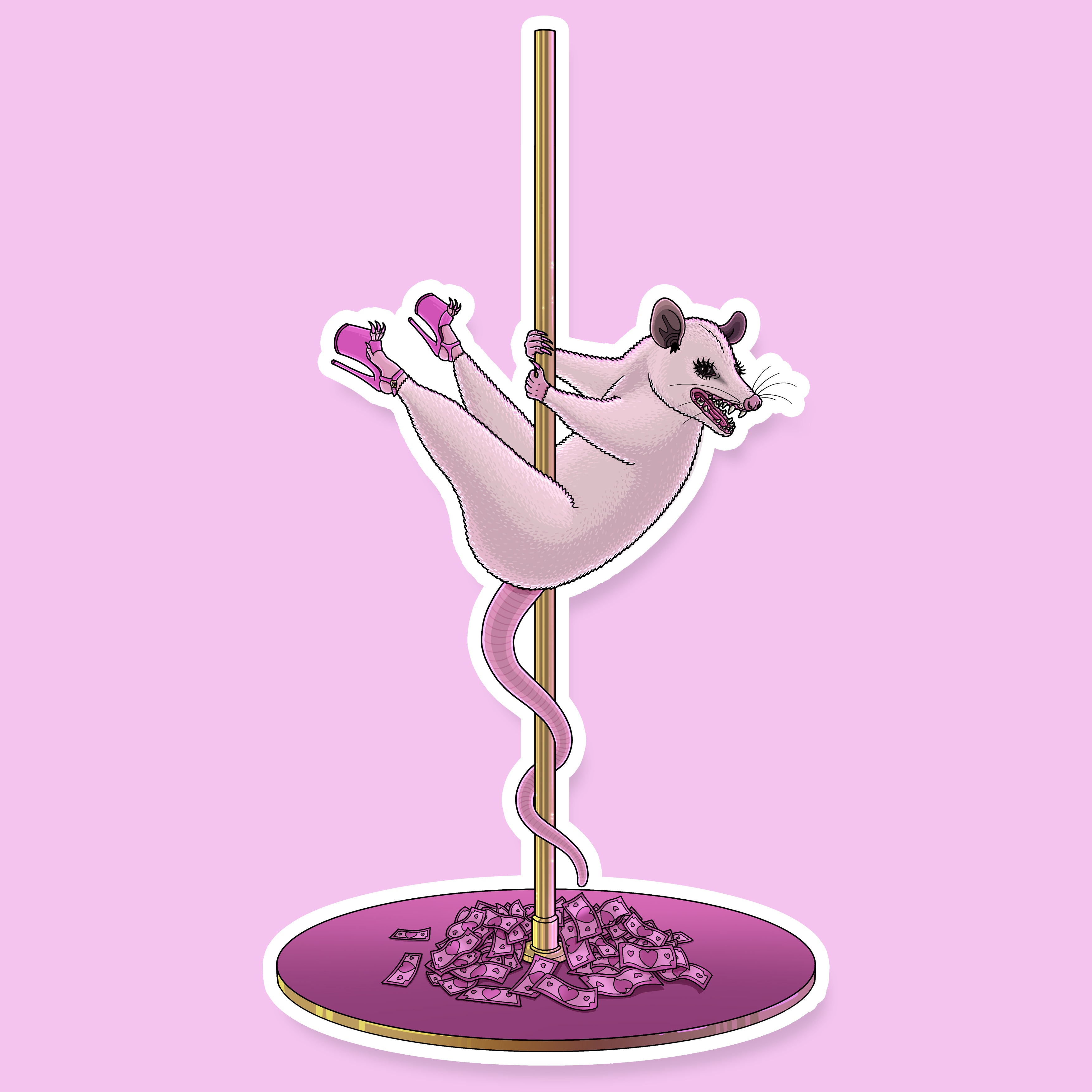 Pole Possum Sticker