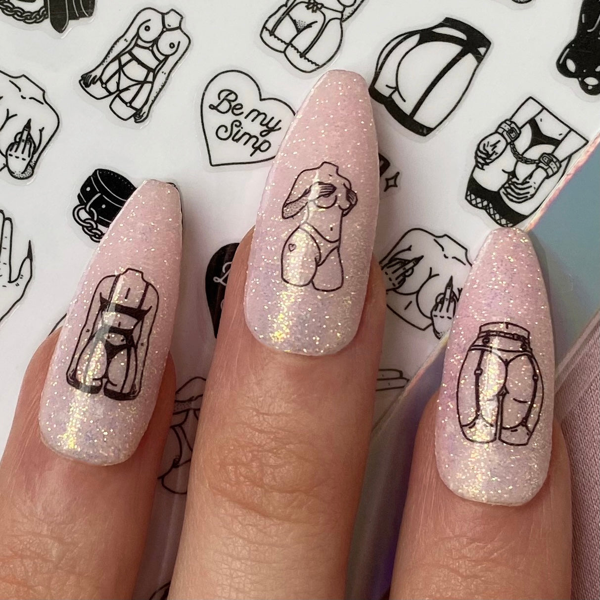 BDSM Nail Stickers