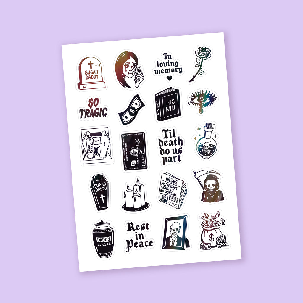 Funeral Sticker Cd R File SD Funeral Sticker Sheet